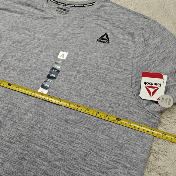 Reebok Delta Core Performance T-Shirt Men's 3XL Golf Tennis Classic Fit Gray NWT - Picture 5 of 7